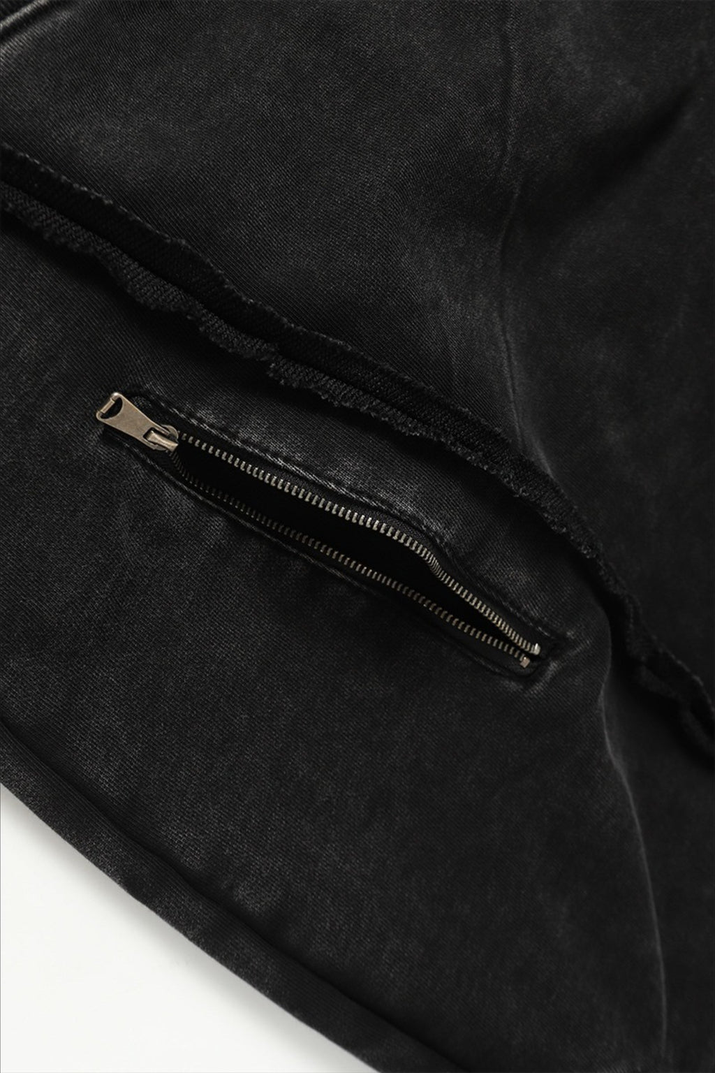 Deconstructed Seam Zip Pocket Pullover Hoodie