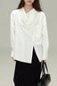 Vintage Relaxed Draped Neck Blouse
