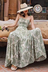 Chiffon Spaghetti Strap Maxi Boho Dress