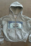 Cash Print Relaxed Fit Street Zip-Up Hoodie