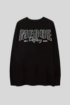 Statue Money Graphic Oversized Crew Neck Sweatshirt