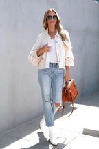 Brushed Waffle Long Sleeve Coat coats