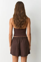 High Waist Drawstring Relaxed Fit Casual Shorts