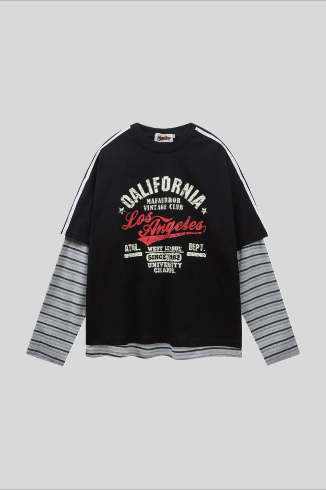 California Typography Layered Long Sleeve T-Shirt Main image