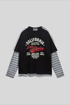 California Typography Layered Long Sleeve T-Shirt