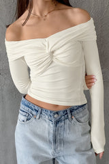 Chic Off-Shoulder Knit Top
