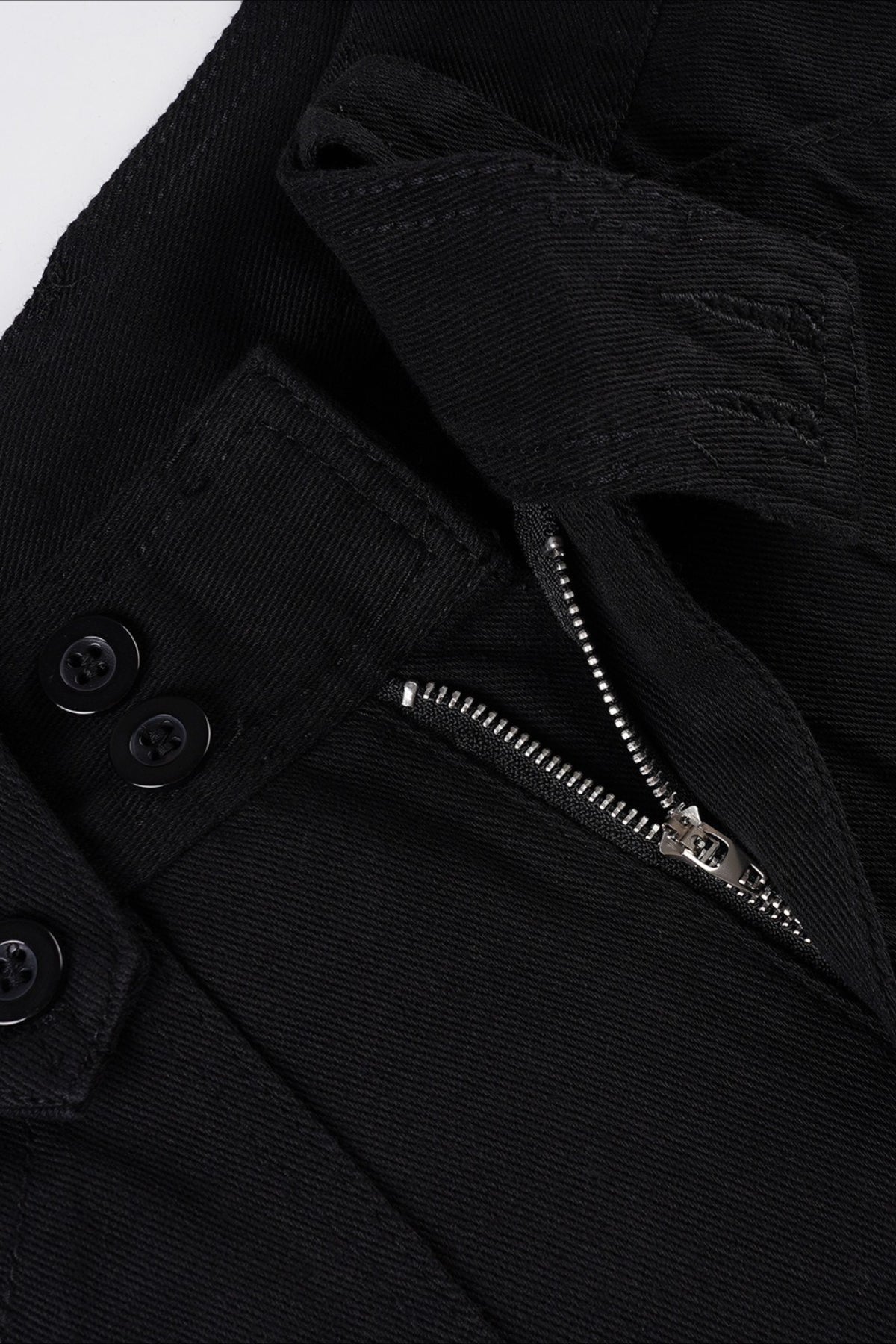 Utility Pocket Wide Waist Straight Jeans
