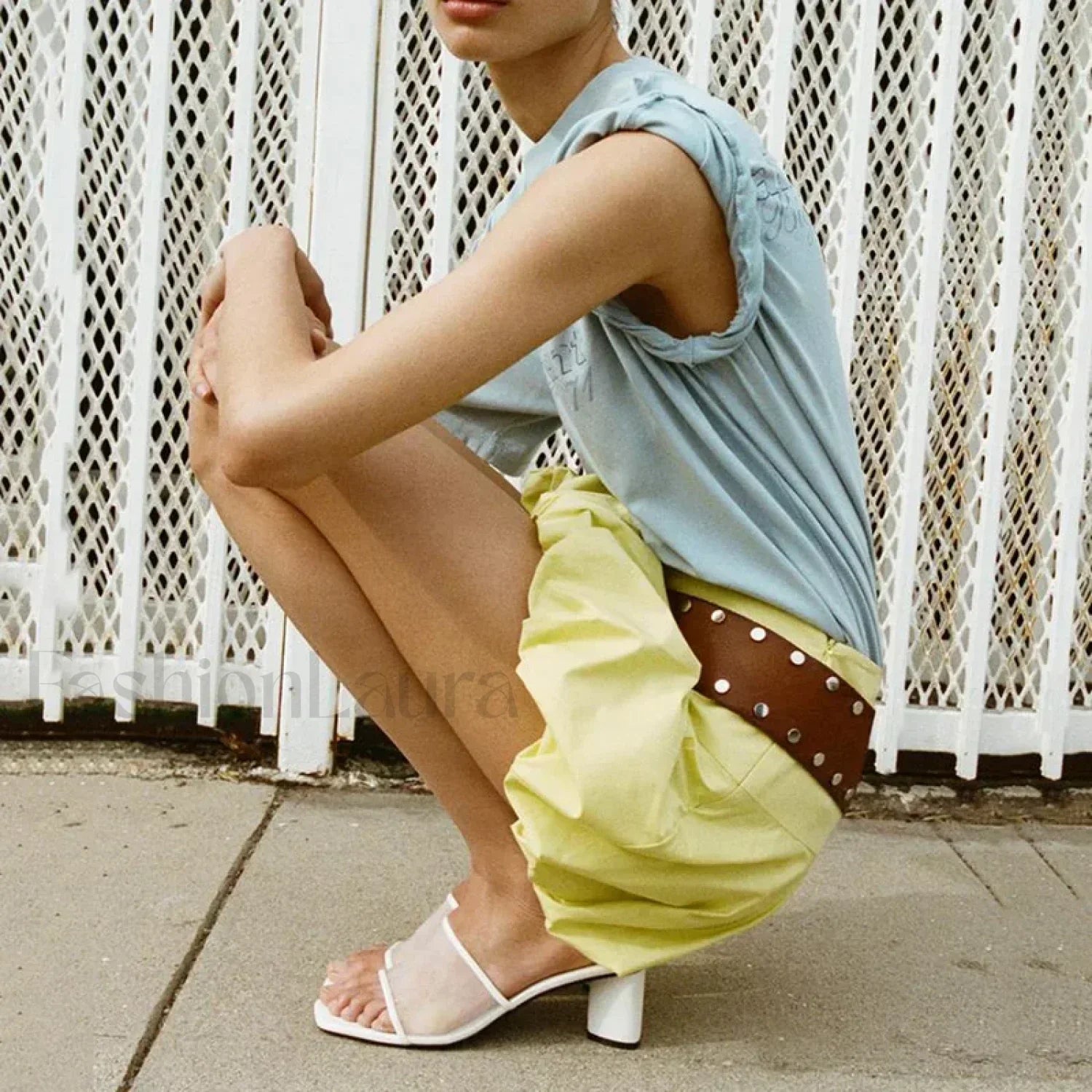 3D Flower Denim Micro Skirt Secondary image