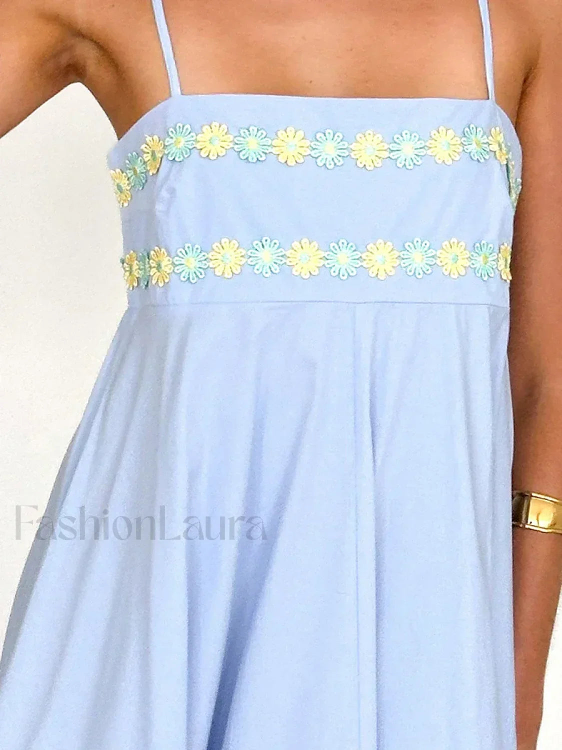 3D Flower Loose A Line Maxi Dress