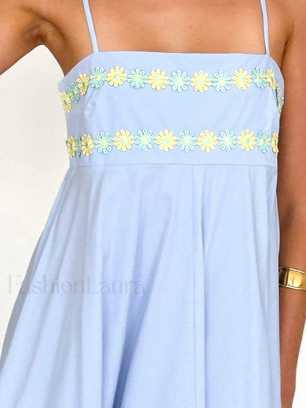 3D Flower Loose A Line Maxi Dress