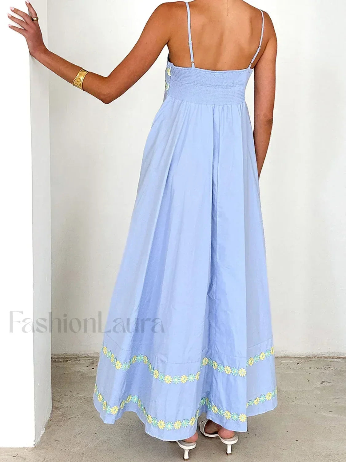 3D Flower Loose A-Line Maxi Dress Secondary image