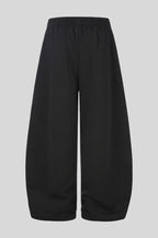 Distressed Typography Barrel Leg Pants