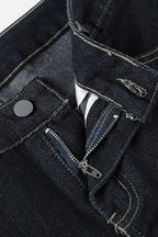 Letter Embroidery Vintage Low Rise Slim Flare Jeans