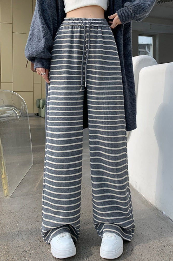 Striped High Waist Slouchy Knit Pants Secondary image