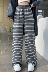 Striped High Waist Slouchy Knit Pants