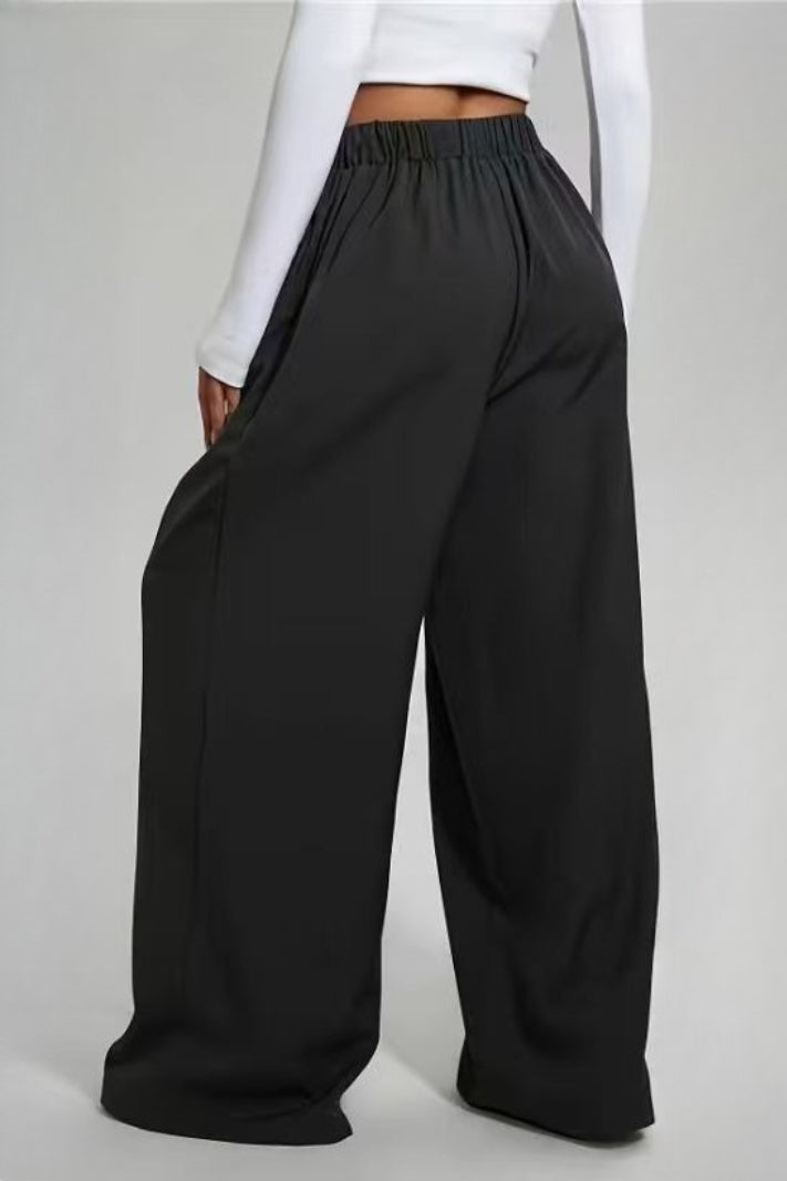 Mid Rise Pleated Fluid Wide Leg Pants Secondary image