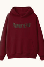Letter Graphic Oversized Fleece Hoodie