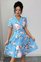 Floral Print Casual Elegant Two Piece Skirt Set