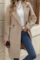 Wool Blend Blazer Overcoat