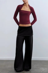 Detachable Cape Knit Top