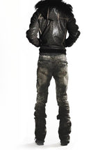 Stacked Wash Slim Flare Jeans