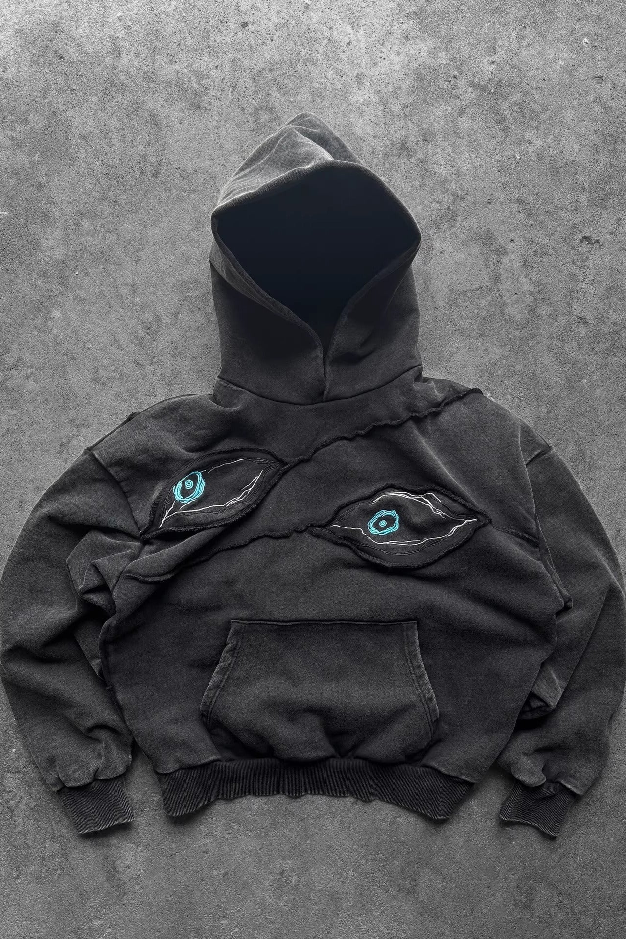Devil Eye Embroidery Pullover Hoodie Main image