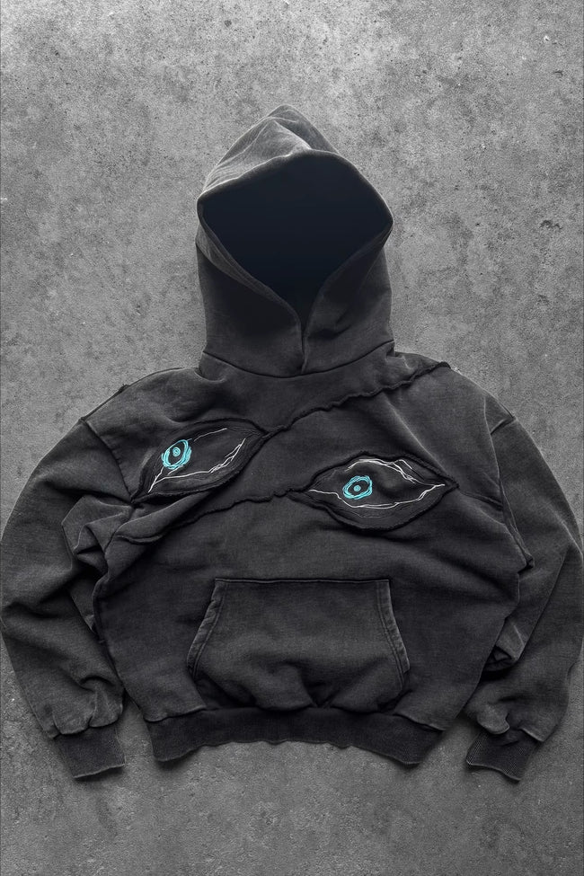 Devil Eye Embroidery Pullover Hoodie Main image