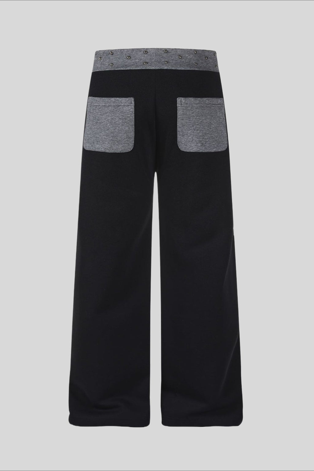 Rhinestone Graphic Patch Wide Leg Sweatpants