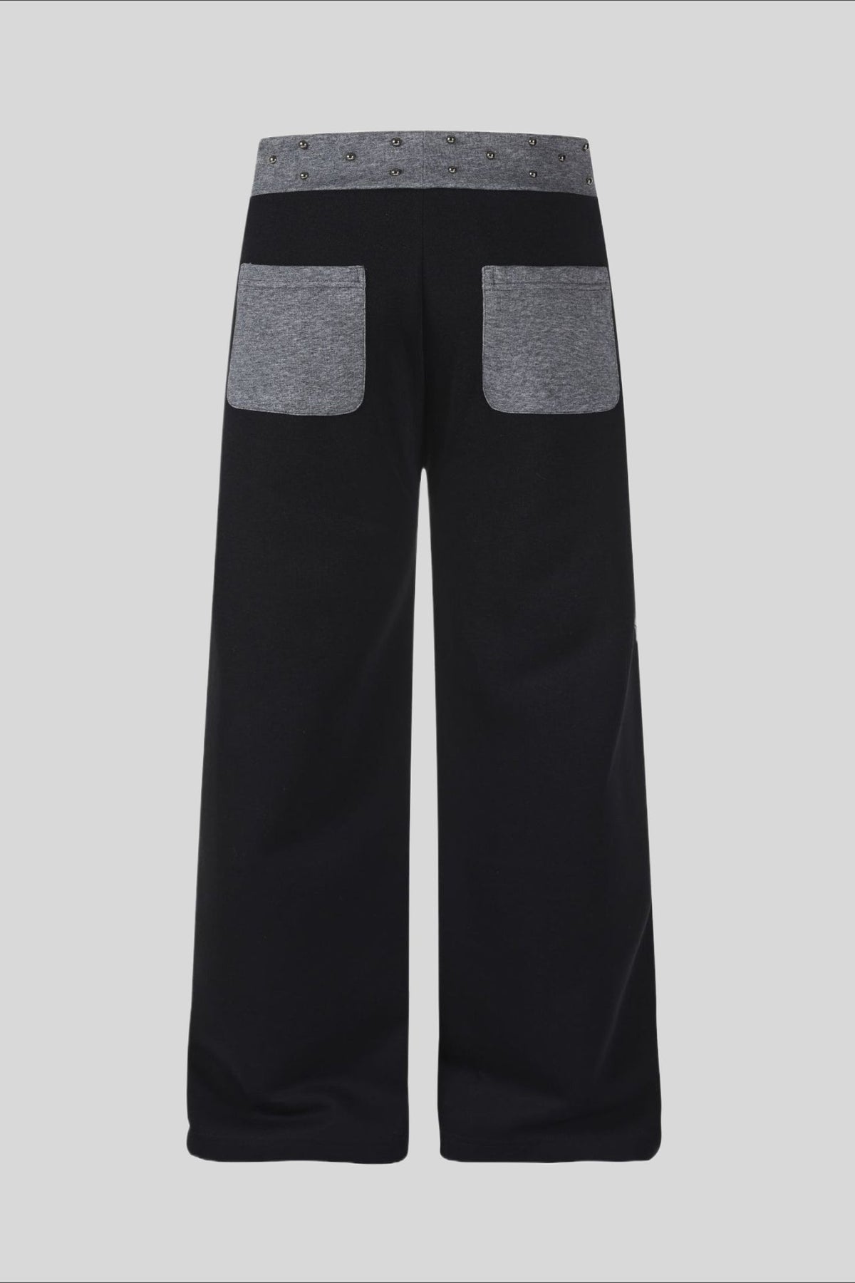 Rhinestone Graphic Patch Wide Leg Sweatpants