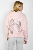 Wing Sequin Embroidery Loose Casual Sweatshirt