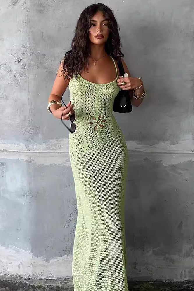 Backless Cutout Knit Sweater Dress