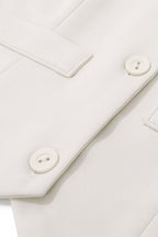 Vintage Collar Asymmetric Button Front Two Piece Vest Skirt Set