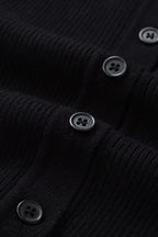 Chic Snood Neck Ribbed Knit Top