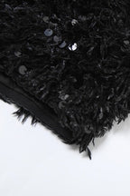 Solid Color Sequin Low Rise Shorts