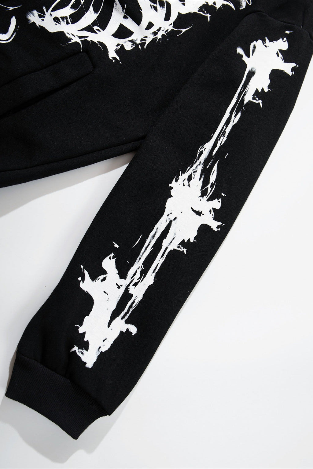 Skeleton Graphic Washed Pullover Hoodie