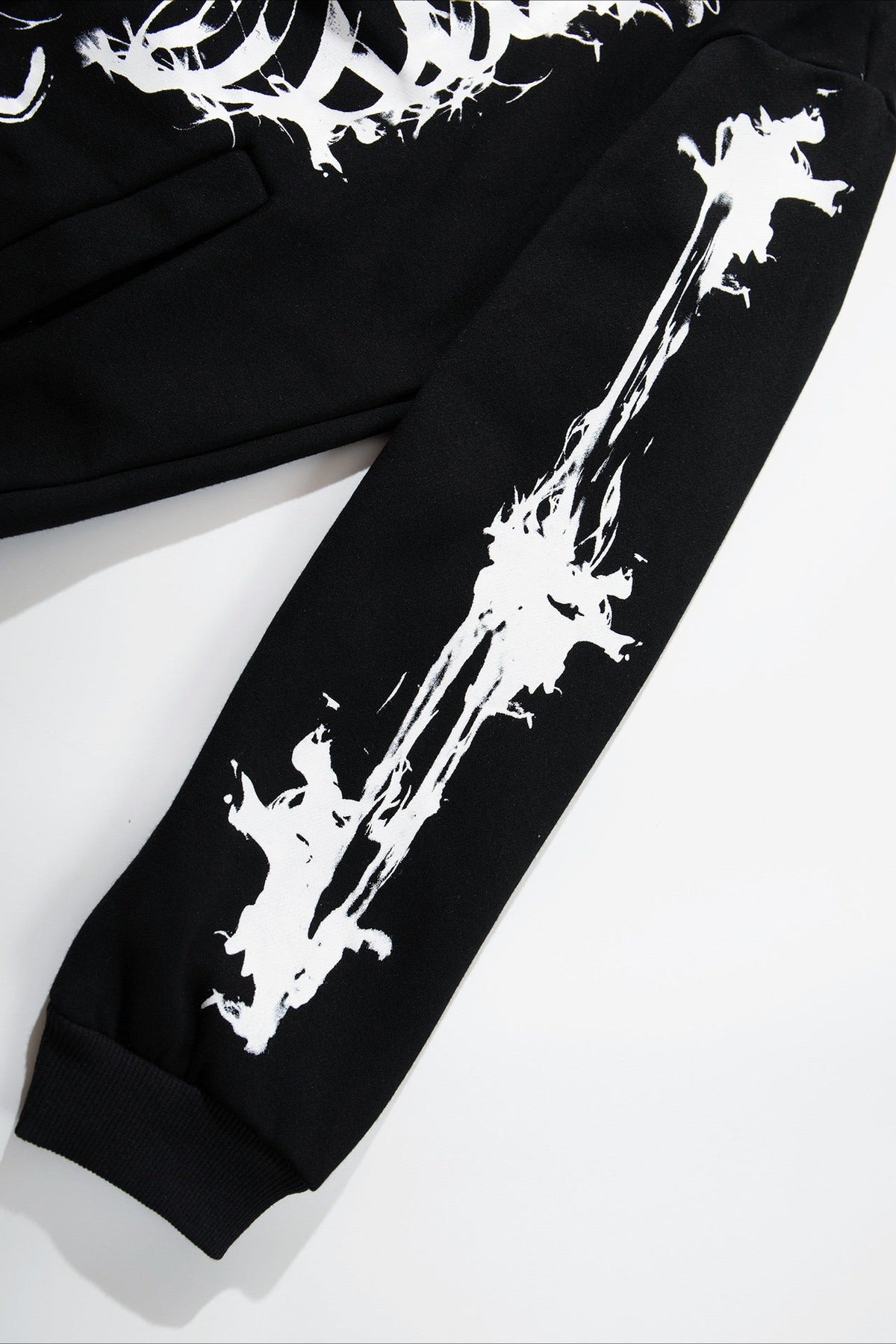 Skeleton Graphic Washed Pullover Hoodie