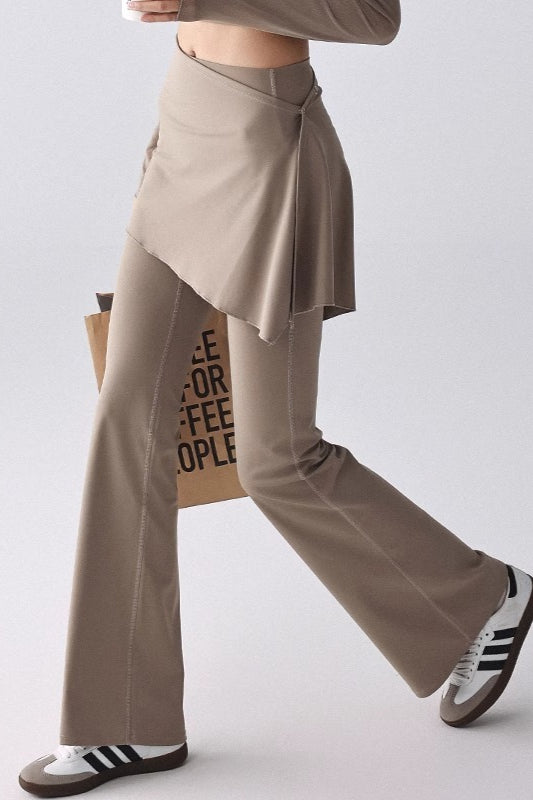Flared High-Rise Fleece Lined Skirted Leggings Main image