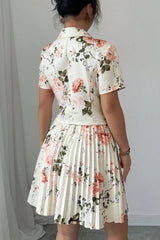 Floral Print Casual Elegant Two Piece Skirt Set