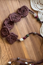 Chiffon Flower Beaded Tassel Decorative Waist Chain