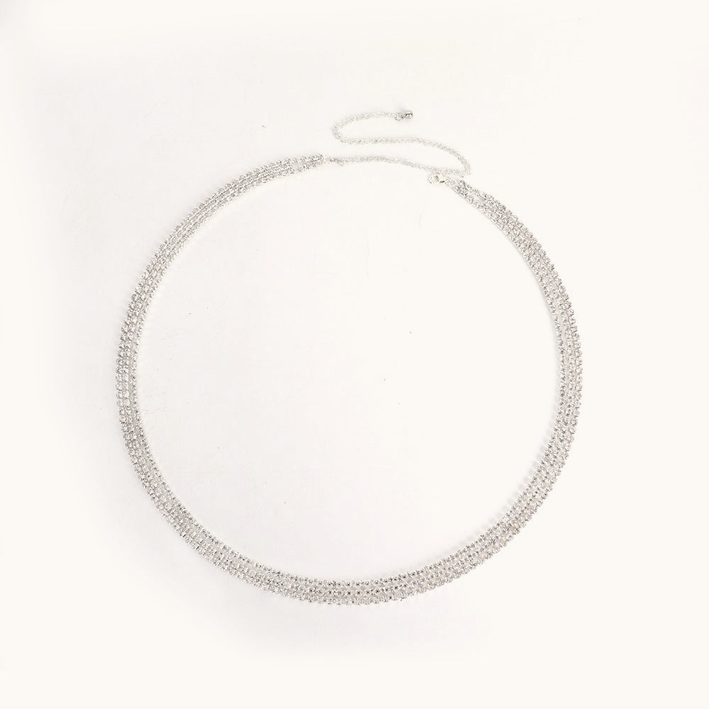 Layered Rhinestone Shiny Body Waist Chain Secondary image