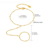 18K Gold Plated Stainless Steel Knuckle Finger Bracelet