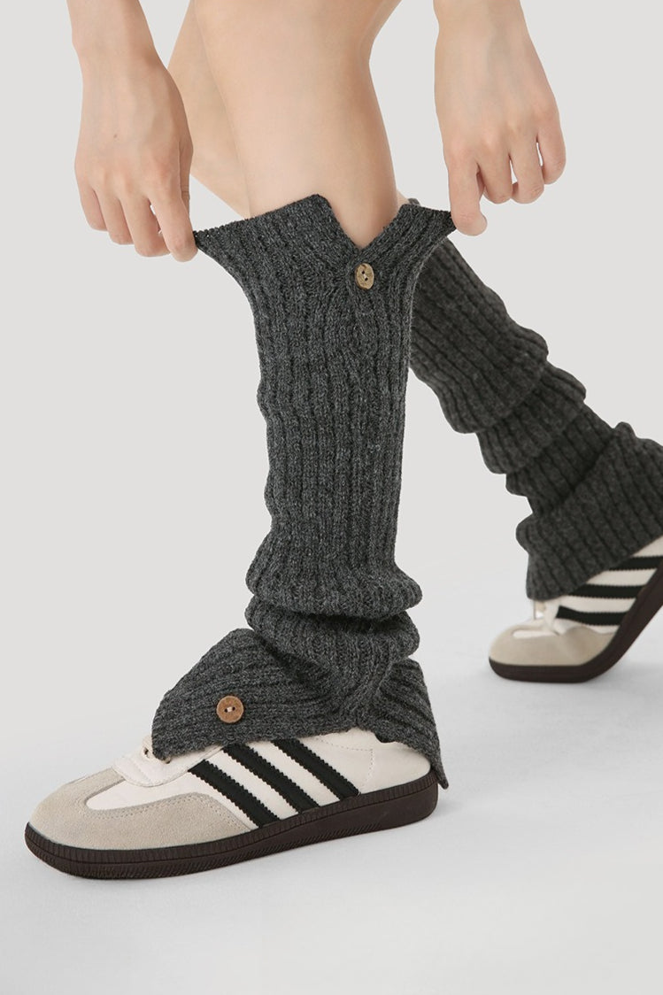 Button Knit Foldover Leg Warmers Secondary image