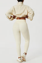 Stand Collar Fleece Loose Fit Sweatshirt