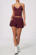 Brushed Double Layer Sports Shorts