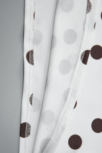 Polka Dot Sleeveless Crop Top High Waist Contrast Skirt Set