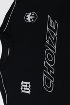 Racing Typography Graphic Piped Oversized Sweatshirt