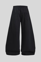 Distressed Script Graphic Wide Leg Sweatpants