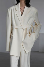 Belted Shoulder Detail Blazer