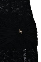 Sleeveless Lace High Slit Maxi Dress
