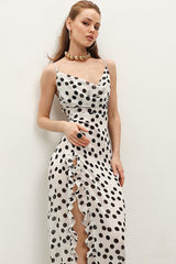 Floral Backless High Split Cami Maxi Dress